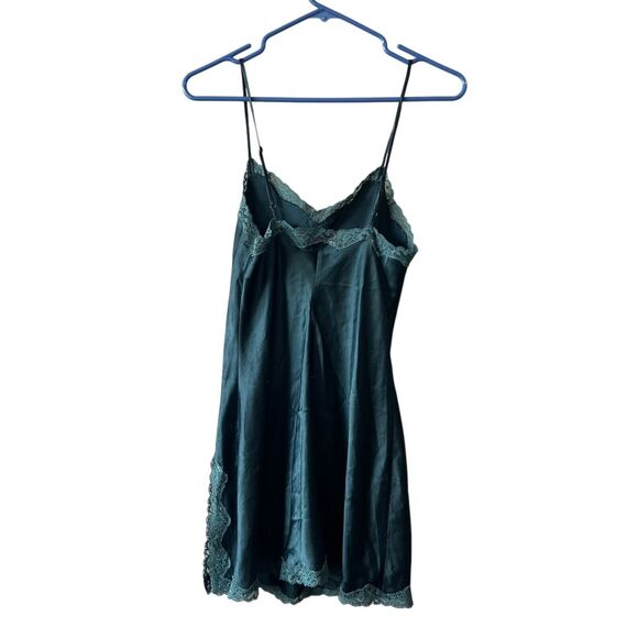 VTG Victoria’s Secret Green Silky Robe Sz. OS Set w/ Sexy Lingerie Dress Sz. XS - Picture 10 of 14